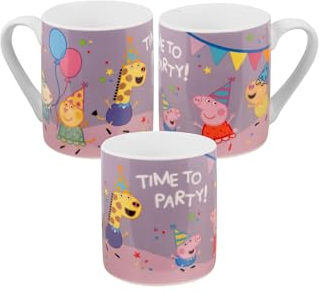Peppa Gris kopp för barn – Time to Party barnmugg keramisk barnkopp 230 ml
