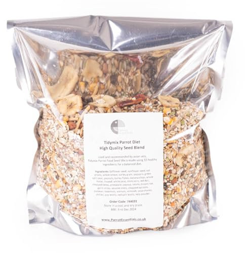 Parrot Essentials Tidymix Manufactured Premium Quality Parrot Diet Seed Blend (2.30 kg), Parrot Food