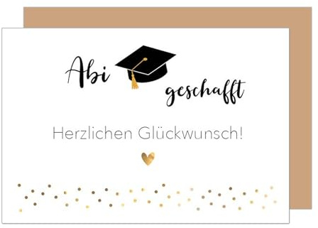 Edition Seidel Premium gratulationskort för godkänt testet med kuvert. Gratulationskort kort med slogan examen högskola man kvinna ungdomar (PR152 SW025)