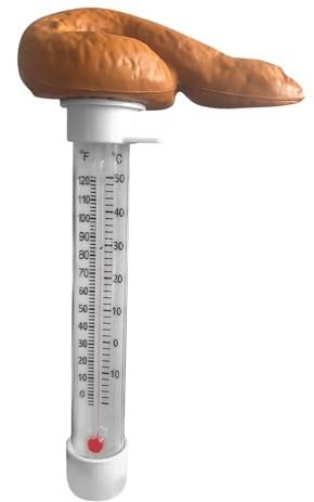 DzpKrka Thermomètre de piscine amusant - 18 x 8 cm - Flottant - Thermomètre de bassin - En forme de piscine - En forme de piscine - Thermomètre flottant - Pour piscines extérieures et intérieures