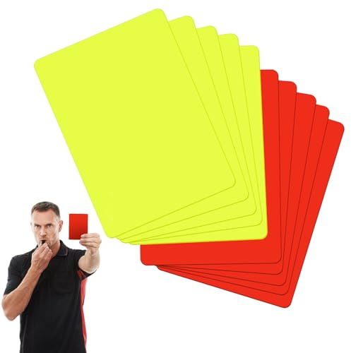 10pcs Red and Yellow Football Referee Cards, Professional Soccer Penalty Cards, Football Red Yellow Card Warning Ejection Delay Red Yellow Judge Cardss for Sports Game Competition Referee Accessory