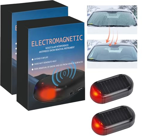 ZHUJIECAO 2PCS Cars Defroster, Electromagnetic Car Deicer, Antifreeze Snow Removal Instrument, Car interference antifreeze device, Windshield Defroster, Applicable to all vehicles