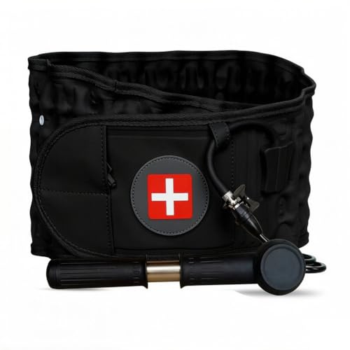 Faja Lumbar Hombre y Mujer,Dispositivo de tracción lumbar,Cinturón de espalda de descompresión lumbar soporte,para alivio del dolor muscular,la prevención de lesiones,Cintura de 29-49 (Black)