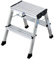Krause 130037 Klapptritt 2 x 2 Stufen Aluminium, mit Roll-Stop-Automatik