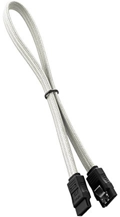 CableMod ModFlex Sleeved SATA 3 Cable (White, 30cm)