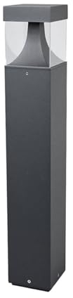 Lucande LED Außenleuchte Egon (spritzwassergeschützt (Modern) in Schwarz aus Aluminium (1 flammig,) - Wegeleuchte Pollerleuchte Wegelampe Sockelleuchte