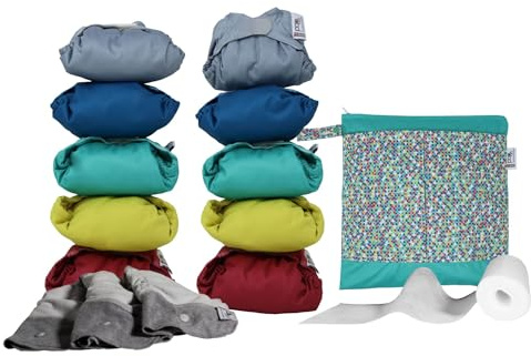 Close Pack De pañales de tela para bebe recien nacido,pop in pañales de tela ecologicos reutilizables para bebe