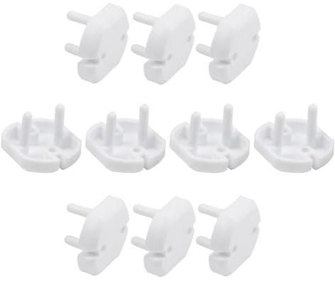 Fielect 20Pcs Outlet Plugs Covers EU Outlet Covers Childproof Plug Protectors Electric Socket Cover Electrical Protector 2-Hole White 20Pcs