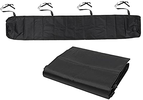 Walhome Outdoor Markisen-Schutzhülle, Terrassenmarkisenabdeckung, einziehbare Rolloabdeckung, Staubschutz, wasserdichte Abdeckung (Schwarz, Oxford-Tuch)