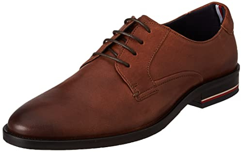 Tommy Hilfiger herr signatur Hilfiger LTH sko Fm0fm04216 Derby, Brun vinterkonjak, 40 EU