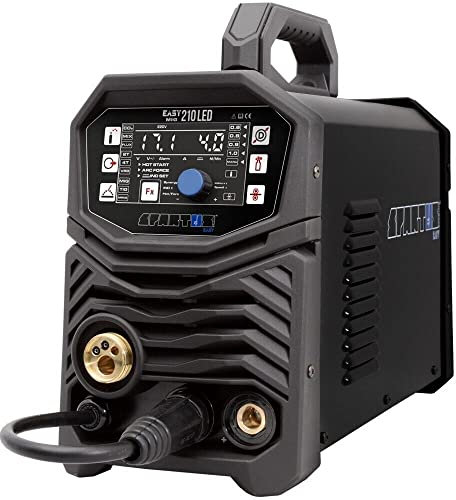 Spartus® EasyMIG 210LED MIG/MAG - Saldatrice TIG 200A, sinergia LED 3 in 1, Inverter FLUX MMA 230 V
