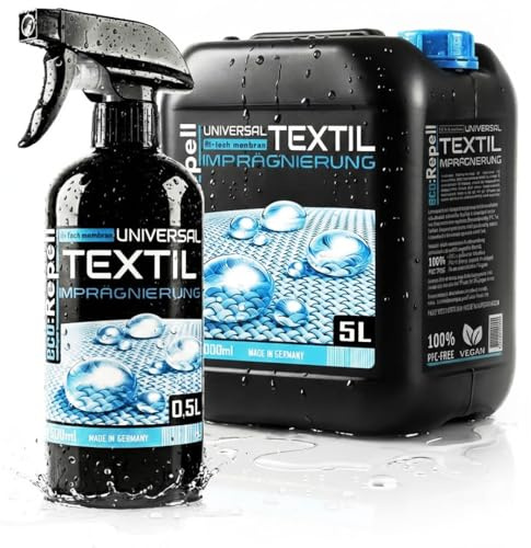 eco:Repell 5,5L UNI Zelt Pavillon Markise Textil Imprägnierspray - imprägnierung für Textilien wie Polster Möbel Sofa Cabrio Verdeck Autopolster PFC-Frei