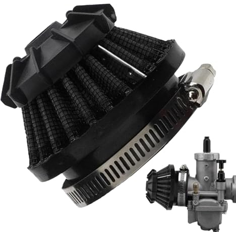 35 mm ATV Air Filter - Cold Air Tapered Mushroom Filter för motorcyklar, förgasare och kranfodralstillbehör motorcykel luftfilter - 35 mm kallt luftfilter med sliten mus