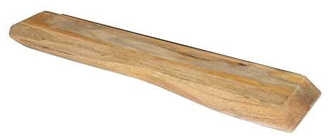 SAM Wandboard Liora | Mangoholz massiv | Farbe: Natur/Rau | 80x20 cm | 35 mm Starkes Regal/Steckboard | Baumkante | gegenläufig abgeschrägte Kanten