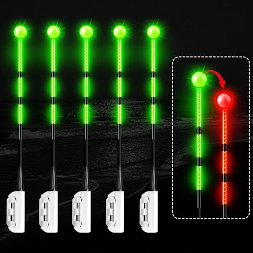 5 Piece Fishing Bite Lure Indicator, Battery Not Included, Red After Fish Bite Hook