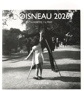 DRAEGER PARIS 1886 - Grand Calendrier mural 28x29 cm 2026 - Thème Doisneau - 12 mois - Papier FSC - Illustrations détachables