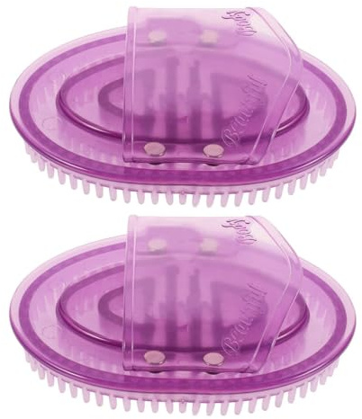 MUCKLILY Lot De 2 Brosses De Massage En Silicone Doux Pour Corps Et Cuir Chevelu Outil Portatif Ergonomique De Massage Méridien Pour Relaxation Musculaire Et Exfoliation Douce