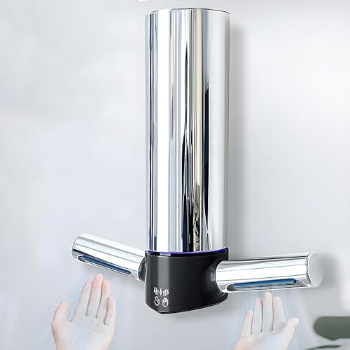 ToayNia Secador de Manos Comercial con Sensor Inteligente para baño, 1350 W, de Acero Inoxidable, para Montaje en Pared, eléctrico, fácil de Instalar, para casa, Hotel, Restaurante.
