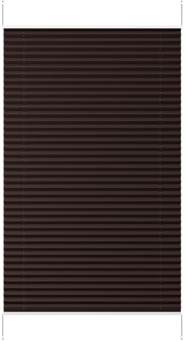 Sekey Plissee ohne Bohren, Fenster Plissee Klemmfix Jalousie 80 cm breit, Verspannt Lichtdurchlässig Sonnenschutz Fensterollo, 80 x 130 cm, Mokka
