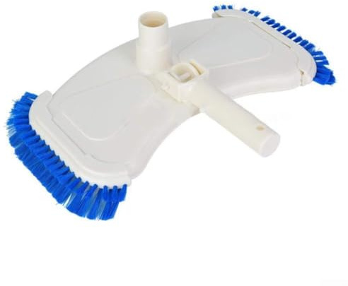 Tête d'aspirateur de piscine de 35,6 cm avec brosse latérale pour nettoyage de piscine, aspiration et élimination des débris, design lesté pour piscines hors sol et creusées