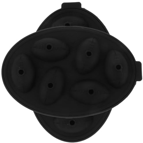 PERSELOSO Stampo per Cubetti di Ghiaccio Riutilizzabile in Silicone a Forma di Palla da Rugby 2 Pezzi, Alimentare per Cocktail e Bevande Estive