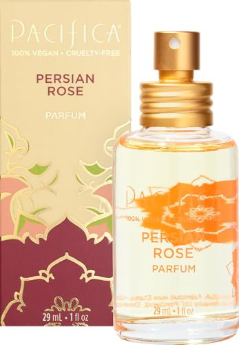 Pacifica Beauty Persian Rose Spray Perfume, Romantic Floral Fragrance, Vegan, Non-Toxic, Classic Feminine Scent with Natural Essential Oils, Cruelty-Free 1oz