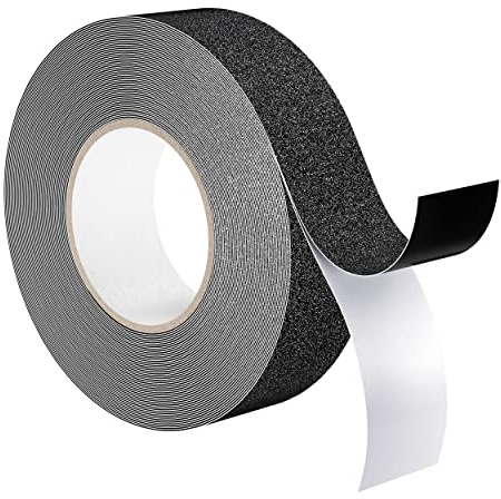 Houseables Anti Slip Tape, Grip Tape, Non Slip Stair Treads, Non Skid Strips, Stair Grips, Traction Strips, Outdoor Step Treads, For Steps, Skateboard, Anti Skid, Safety, Adhesive, Black 2INx60FT Roll