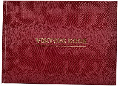 Arpan Deluxe - Libro de visitas para negocios, hoteles, casas de huéspedes, recepción, color burdeos