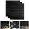 Papel Pintado 3D Ladrillo,10 Piezas PE de Espuma Wallpaper, Autoadhesivo Grueso Impermeable DIY Pegatina para Salón Dormitorio Fondo de Pared Decoración de Arte (35*38.5cm,Negro)