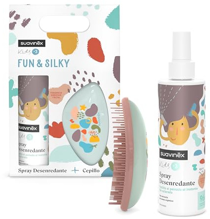 Suavinex, Spray Desenredante Pelo para Niñas y Niños + Cepillo, 250 ml