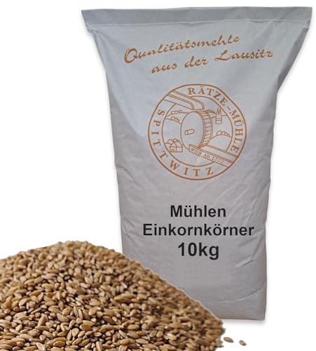 Mühlen Einkornkörner 10 kg ganzes Korn gereinigt, frisch aus der Rätze- Mühle in bester Qualität Einkornkerne