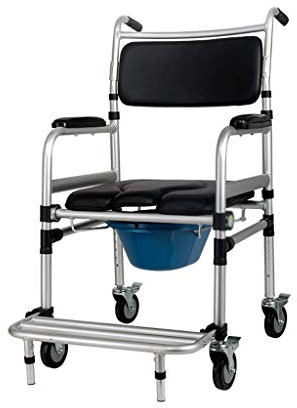 CRBUDY Comodino da Comodino Sedia da Toilette Sedia a rotelle Sedia da Toilette Pieghevole Leggera Creativa Sedia a rotelle Multifunzione per Sedia a rotelle