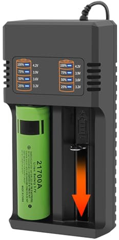 Cargador de batería universal para batería de 3,7 V/3,6 V 18650, batería recargable de iones de litio 18650, 26650, 22650, 18490, 18350, Ni-MH Ni-CD AA AAA C, cargador de batería con cable USB, carga