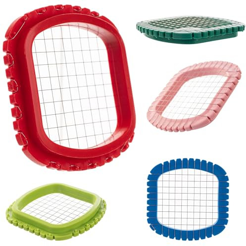 KADAX Würfelschneider für gekochtes Gemüse und Eier, präziser Gemüseschneider für gleichmäßige Würfel, Eierschneider aus Kunststoff, ideal für Salate (1 Stück)