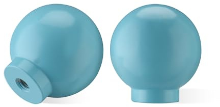 SPDYCESS 4 Pièces Boutons de Meuble en Aluminium Bouton de Portes pour Placards avec Vis Poignée Ronds pour Tiroir Commode Chambre d'enfant