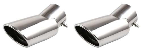 Eoslcusmvl 2X Accesorios Aptos para -V 2012 2013 2014 2015 Tubo de Punta del Silenciador de Escape Finalizador de Tubo de Escape Adorno Final Acero Inoxidable