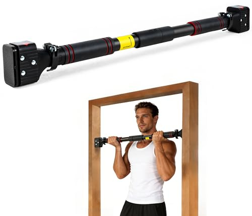leikefitness Pull-Up Bar For Door Frame Chin Up Bar Upper Body Workout - Indoor Portable Training Pull-Up Bars - Adjustable 28.3- 37.8 Width Locking Mechanism