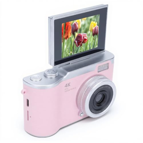Cámara Digital, 1080p 48mp 2.4 Pulgadas HD Pantalla de 18x Zoom Auto Focus Vlogging Cámara Anti Shake Punto Compacto para Adolescentes Niños para Niños (#1)