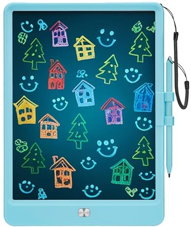 WELLEST Tavoletta Grafica bambini LCD, Tavoletta Grafica LCD Scrittura Da 10 Pollici Con Penna e Gancio Portapenna Inclusi