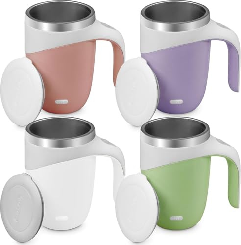 XJGQZ Self Stirring Coffee Mugs, 4-Pack USB Rechargeable Automatic Cups