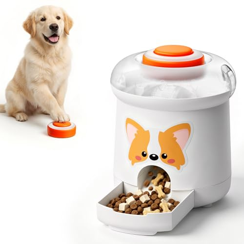 ROJECO Dog Puzzle Feeder Toy, Remote Treat Dispenser for Dog IQ Training