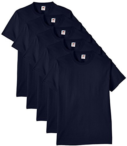 Fruit of the Loom Men's Heavy T Shirt, Navy, 3XL UK