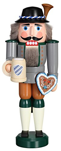 Nötknäpparen Bayer på Oktoberfesten, 27 cm hög, original Erzgebirge av Seiffener Volkskunst
