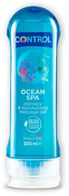 Control Ocean Spa Gel Massaggio 2 in 1 A Base D'Acqua All'Aroma Di Brezza Marina con 98,6% di ingredienti naturali, 100% Made in Italy, 200 ml