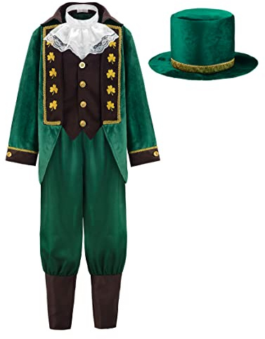 ReliBeauty St Patricks Day Costume for Kids,130