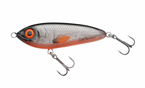 Abu Garcia Svartzonker McTracer Hybrid Jerkbait - weicher und Harter Köder zum Hecht-, Barsch- und Forellenangeln - perfekt zum Süß- und Salzwasserangeln, handbemalter Gelbflossenbarsch 16,5 cm