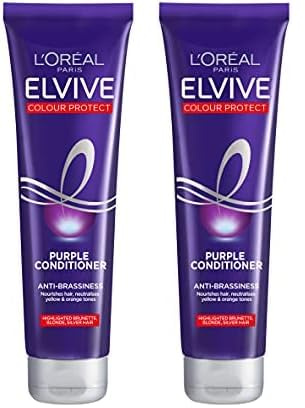 L'Oreal Elvive Colour Protect Purple Conditioner, 150 ml (Pack of 2)