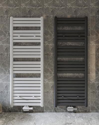 MC Heat® Premium Badheizkörper 500x1800 mm - Handtuchheizkörper in Weiß (RAL 9016) - Paneelheizkörper für Mittelanschluss/Seitenanschluss