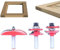 Sinoprotools 1/4-Inch Shank Router Bit Set, 3PCS Raised Panel Ogee Cabinet Door Making Router Bits, Round Over Rail and Stile, Cemented Carbide Router Bits, for Woodworking, Door&Window