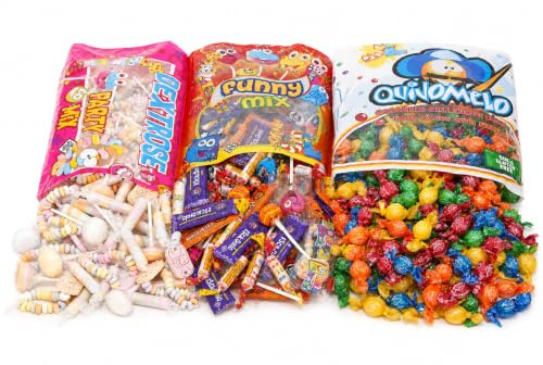 Chuches y Golosinas para Cumpleaños, Piñatas y Fiestas Infantiles – Surtido Variado de Caramelos, Gominolas y Chucherías – 3 Bolsas 1,7 Kg – Selección GOLOSIN